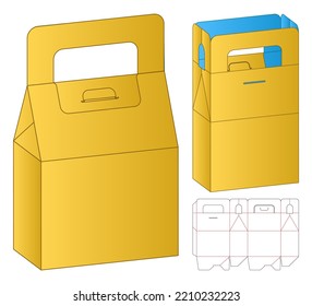 Box packaging die cut template design. 3d mock-up