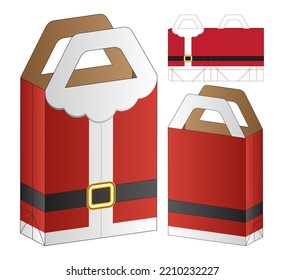 Box packaging die cut template design. 3d mock-up