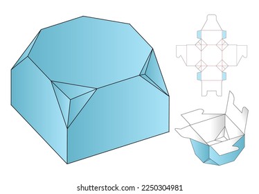 Box packaging die cut template design. 3d mock-up
