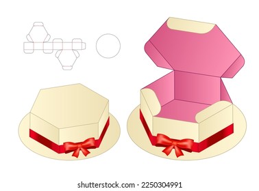 Box packaging die cut template design. 3d mock-up