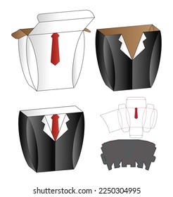 Box packaging die cut template design. 3d mock-up