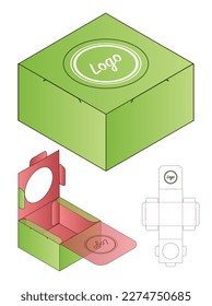 Box packaging die cut template design. 3d mock-up