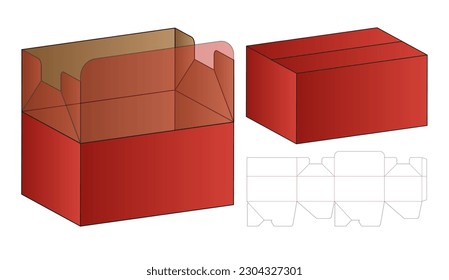 Box packaging die cut template design. 3d mock-up