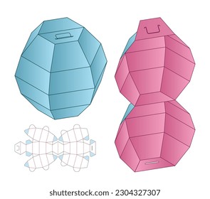 Box packaging die cut template design. 3d mock-up