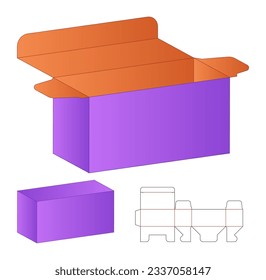 Box packaging die cut template design. 3d mock-up
