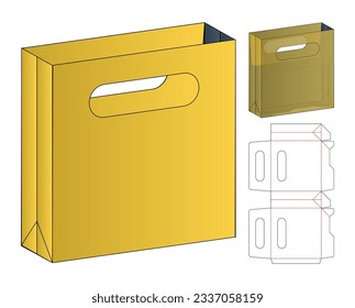 Diseño de la plantilla de corte de cajas de embalaje. 3.ª burla