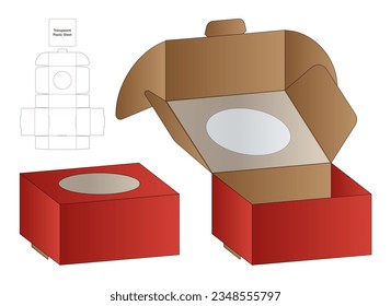 Box packaging die cut template design. 3d mock-up