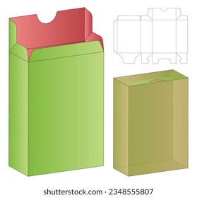 Box packaging die cut template design. 3d mock-up