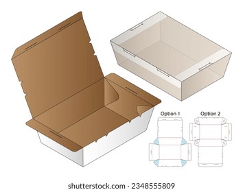 Box packaging die cut template design. 3d mock-up