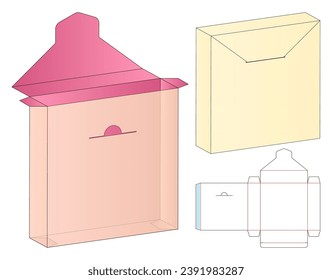 Box packaging die cut template design. 3d mock-up
