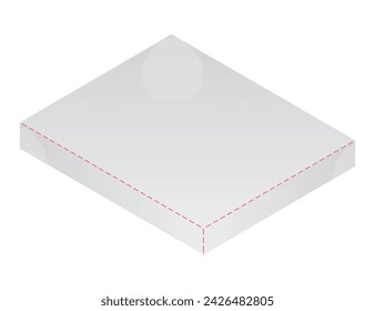 Box packaging die cut template design. 3d mock-up
