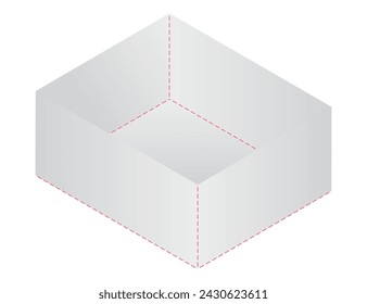 Box packaging die cut template design. 3d mock-up