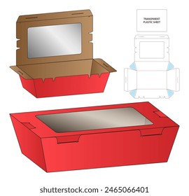 Box packaging die cut template design. 3d mock-up