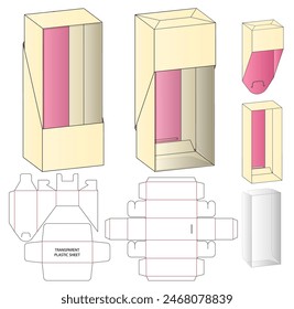 Box packaging die cut template design. 3d mock-up