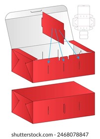Box packaging die cut template design. 3d mock-up