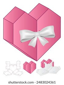 Box packaging die cut template design. 3d mock-up