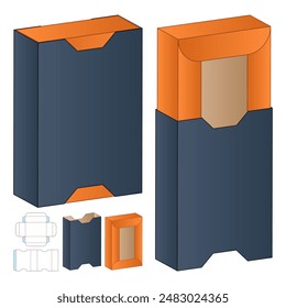 Box packaging die cut template design. 3d mock-up