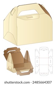 Box packaging die cut template design. 3d mock-up