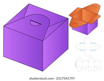 Box packaging die cut template design. 3d mock-up