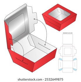 Box packaging die cut template design. 3d mock-up