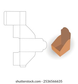 Box packaging die cut template	