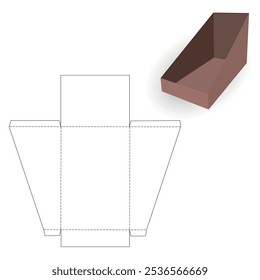 Box packaging die cut template	