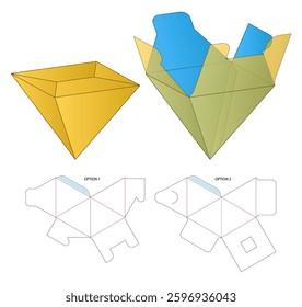 Box packaging die cut template design. 3d mock-up