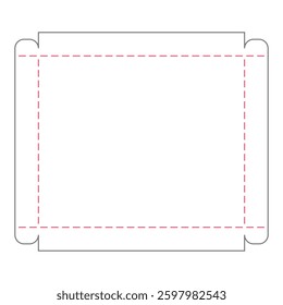 Box packaging die cut template design. 3d mock-up