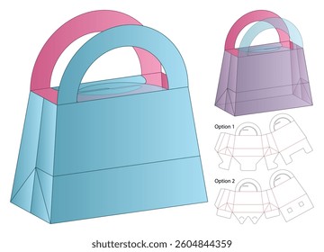 Box packaging die cut template design. 3d mock-up