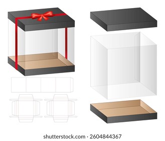 Box packaging die cut template design. 3d mock-up