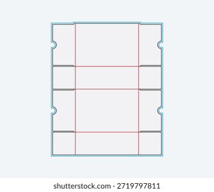 Diseño de Plantilla troquelada de embalaje de caja 