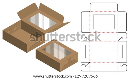Box packaging die cut template design. 3d mock-up