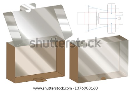 Box packaging die cut template design. 3d mock-up