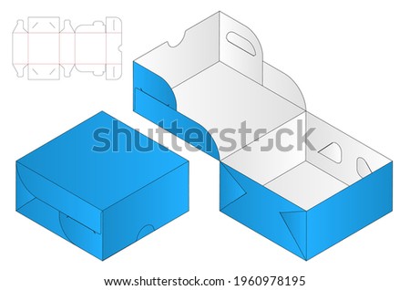 Box packaging die cut template design. 3d mock-up