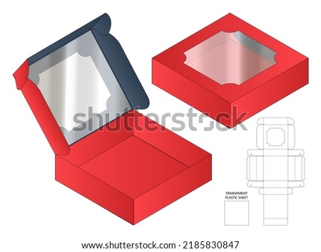 Box packaging die cut template design. 3d mock-up