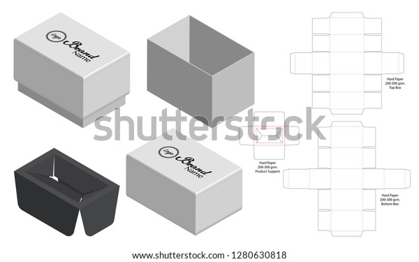 Box Packaging Die Cut Template Design Stock Vector (Royalty Free ...