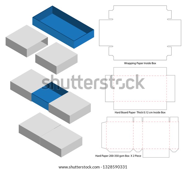 Box Packaging Die Cut Template Design Stock Vector (Royalty Free ...