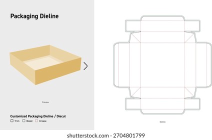 Caja Embalaje Dieline Plantillas Editable Diecut Layout