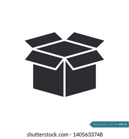 Box Packaging Icon Vector Template Flat Design