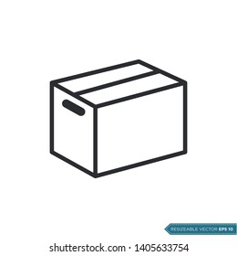 Box Packaging Icon Vector Template Flat Design