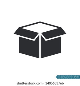 Box Packaging Icon Vector Template Flat Design