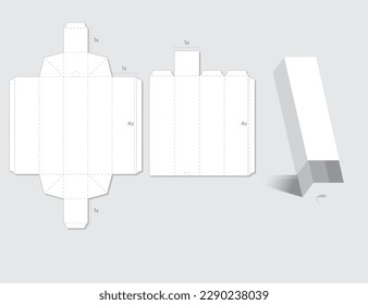 box packaging instruction design element modern flat 3d sketch