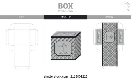 Empaquetado de cajas y plantilla de corte de matrices de empaque