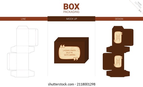 Empaquetado de cajas y plantilla de corte de matrices de empaque