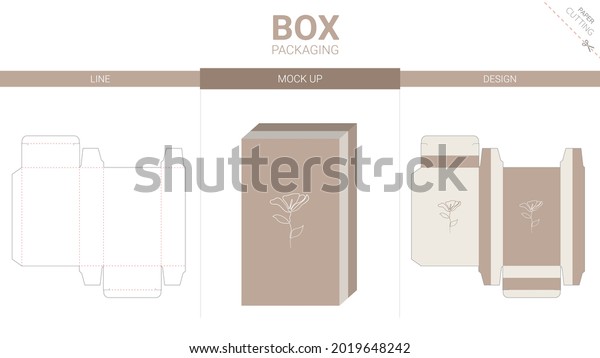 Box Packaging Mockup Die Cut Template Stock Vector (Royalty Free ...