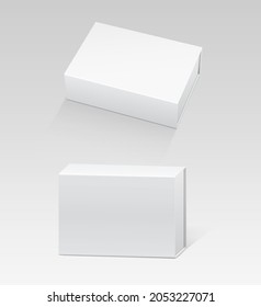 Box packaging mockups white color