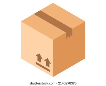 box packaging on white background , Isometric