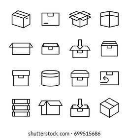 Vektorsymbol für Kästchen und Verpackungen