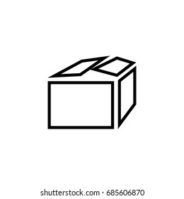 Box packaging sign, vector icon