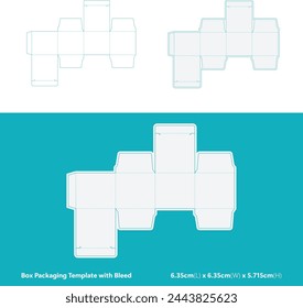 Verpackungsschablone 6,35 cm x 6,35 cm x 5,715 cm